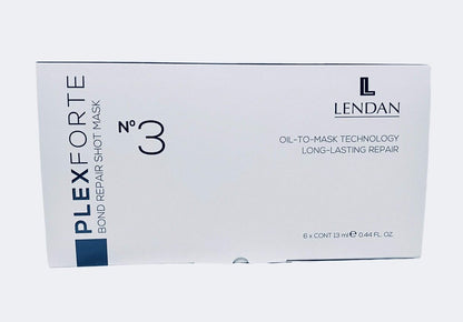 Lendan PlexForte Nº3 Bond Repair Shot Mask – Professional Instant Hair Repair Treatment, 6 × 13 ml Vials Avelisse