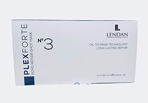 Lendan PlexForte Nº3 Bond Repair Shot Mask – Professional Instant Hair Repair Treatment, 6 × 13 ml Vials Avelisse