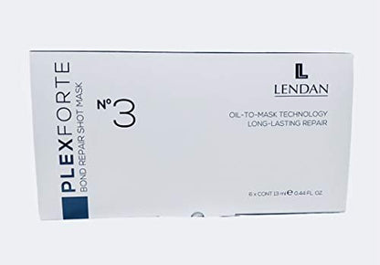 Lendan PlexForte Nº3 Bond Repair Shot Mask – Professional Instant Hair Repair Treatment, 6 × 13 ml Vials Avelisse