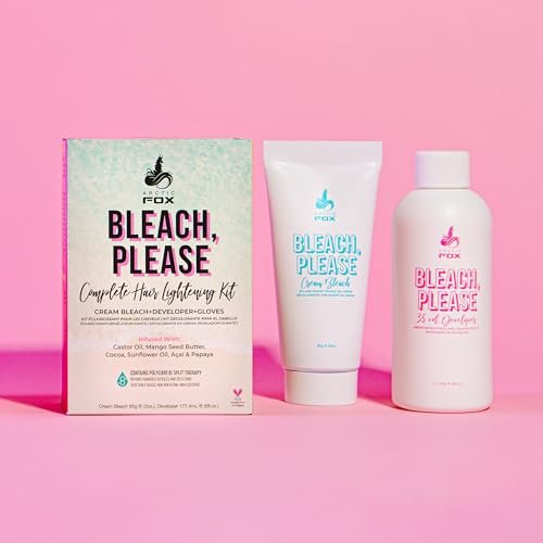 ARCTIC FOX Bleach Please Hair Lightening Kit - Complete Cream Bleach with 35 Volume Developer, Latex-Free Gloves, Infused with Acai, Cocoa, Sunflower Oil & Papaya - Vegan & Cruelty-Free - görsel 5