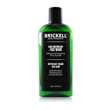Brickell Men's Acne Face Wash – Natural & Organic Cleanser with 2% Salicylic Acid, 6 oz