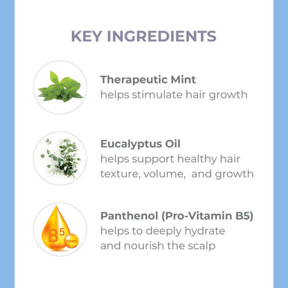 Derma E Thickening Shampoo for Thinning Hair – Sulfate Free Therapeutic Mint and Herbal Volumizing, 10 oz