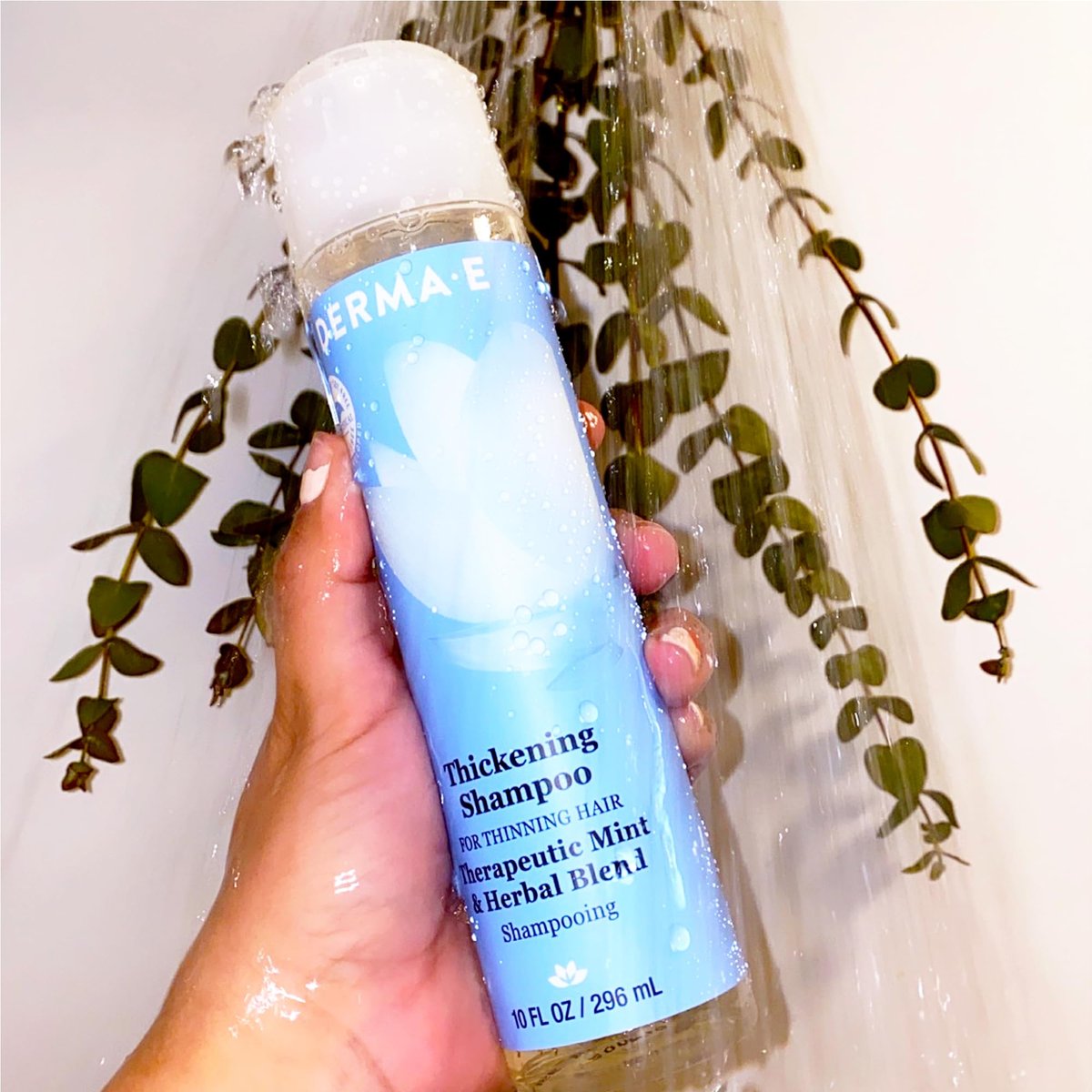 Derma E Thickening Shampoo for Thinning Hair – Sulfate Free Therapeutic Mint and Herbal Volumizing, 10 oz - görsel 13