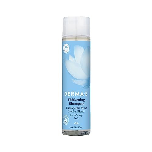 Derma E Thickening Shampoo for Thinning Hair – Sulfate Free Therapeutic Mint and Herbal Volumizing, 10 oz - görsel 2