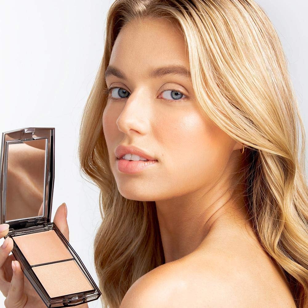 Kristofer Buckle Light Enhancing Duo Highlighter with Dual-Ended Brush – Champagne Glow - görsel 7