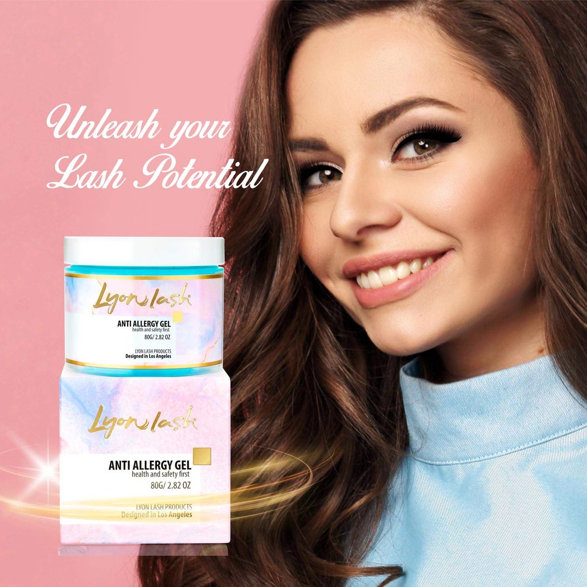 Lyon Lash Anti Allergy Gel Air Refresher | Absorb Fume & Odor from Lash Adhesive | Less Stinging and Headache After Use | Suitable For Classic & Volume Lashing | Eyelash Extension Supplies & Tools Avelisse