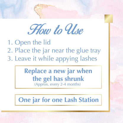 Lyon Lash Anti Allergy Gel Air Refresher | Absorb Fume & Odor from Lash Adhesive | Less Stinging and Headache After Use | Suitable For Classic & Volume Lashing | Eyelash Extension Supplies & Tools Avelisse