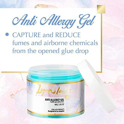 Lyon Lash Anti Allergy Gel Air Refresher | Absorb Fume & Odor from Lash Adhesive | Less Stinging and Headache After Use | Suitable For Classic & Volume Lashing | Eyelash Extension Supplies & Tools Avelisse