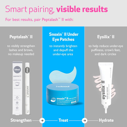 INDEED Laboratories Peptalash II: Prostaglandin-Free Lash & Brow Serum for Longer, Thicker Lashes with Peptides & Apple Stem Cells (0.6 mL) Avelisse