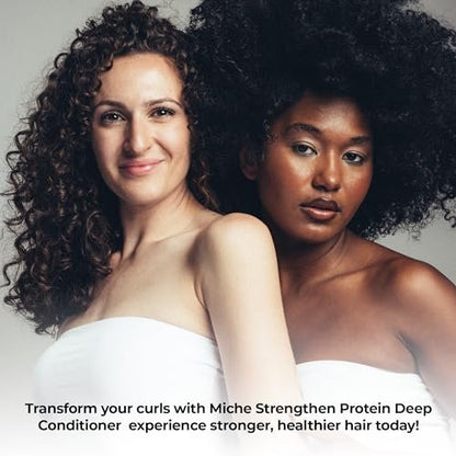 Miche Strengthen Protein Deep Conditioner – Paraben-Free Deep Conditioner for Curly, Kinky & Wavy Hair – Breakage Control & Strengthening – Hydrolyzed Baobab Protein – 8 oz Avelisse