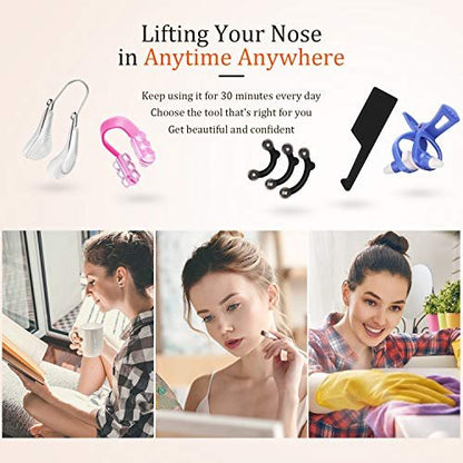 5-Piece Silicone Nose Up Lifting Clips – Painless Nose Shaper & Bridge Slimming Tool for Women Avelisse