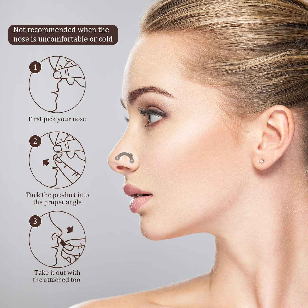 5-Piece Silicone Nose Up Lifting Clips – Painless Nose Shaper & Bridge Slimming Tool for Women Avelisse