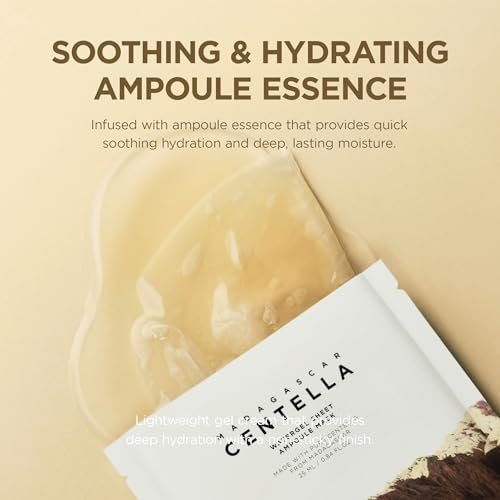 SKIN1004 Madagascar Centella Watergel Sheet Ampoule Mask - 5 Pack | Hydrating Korean Face Mask with Centella Asiatica for Deep Hydration - görsel 12
