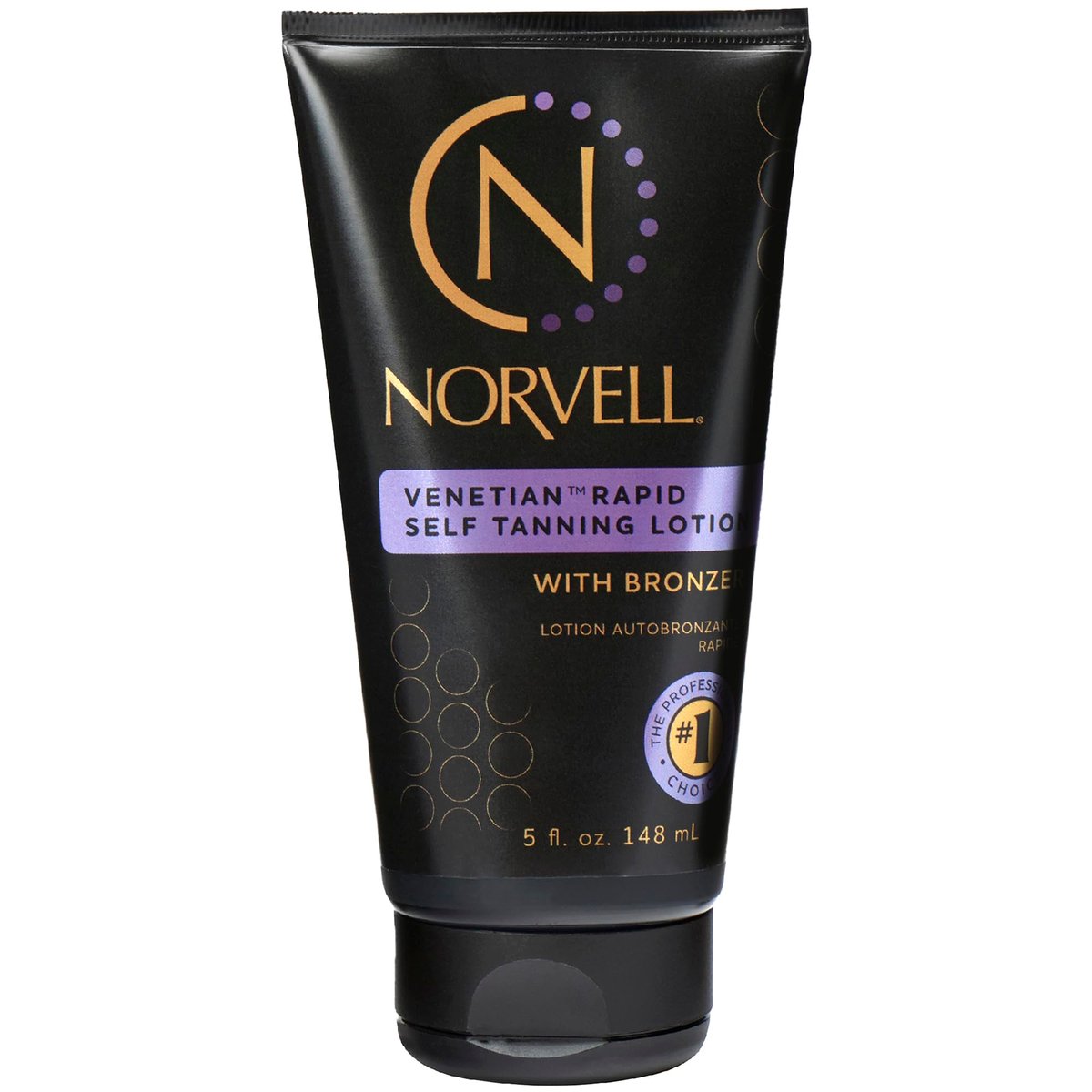 Norvell Venetian Rapid Sunless Self Tanner Lotion 5 fl oz – Professional Fast Acting Self Tanning Cream for Natural Bronze Glow, Streak Free, Long Lasting, Anti Orange Avelisse