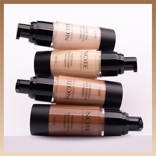 Note Cosmetique Mattifying Extreme Wear Liquid Foundation SPF 15 - Full Coverage Foundation for Oily Skin - 01 Beige - 1 oz - görsel 10