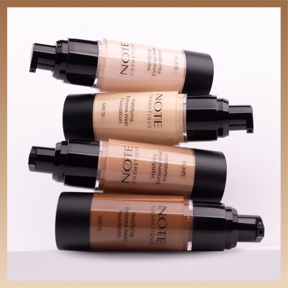 Note Cosmetique Mattifying Extreme Wear Liquid Foundation SPF 15 - Full Coverage Foundation for Oily Skin - 01 Beige - 1 oz - görsel 9