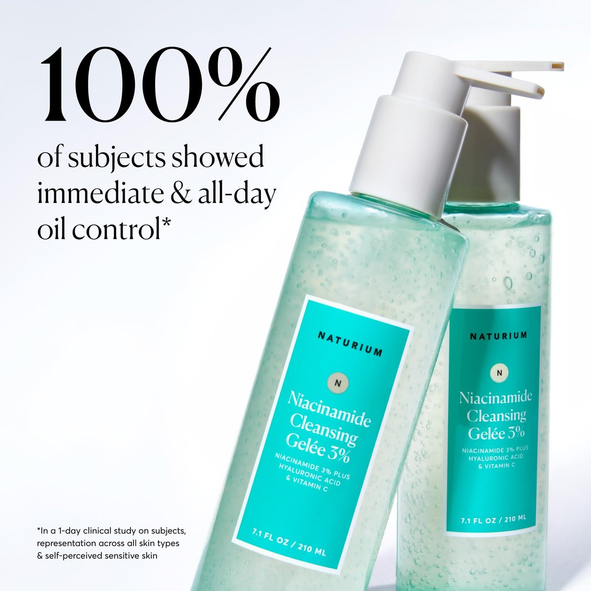 Naturium Niacinamide Cleansing Gelée 3% Plus Hyaluronic Acid & Vitamin C - Gentle Smoothing Face Wash, 7.1 oz Avelisse