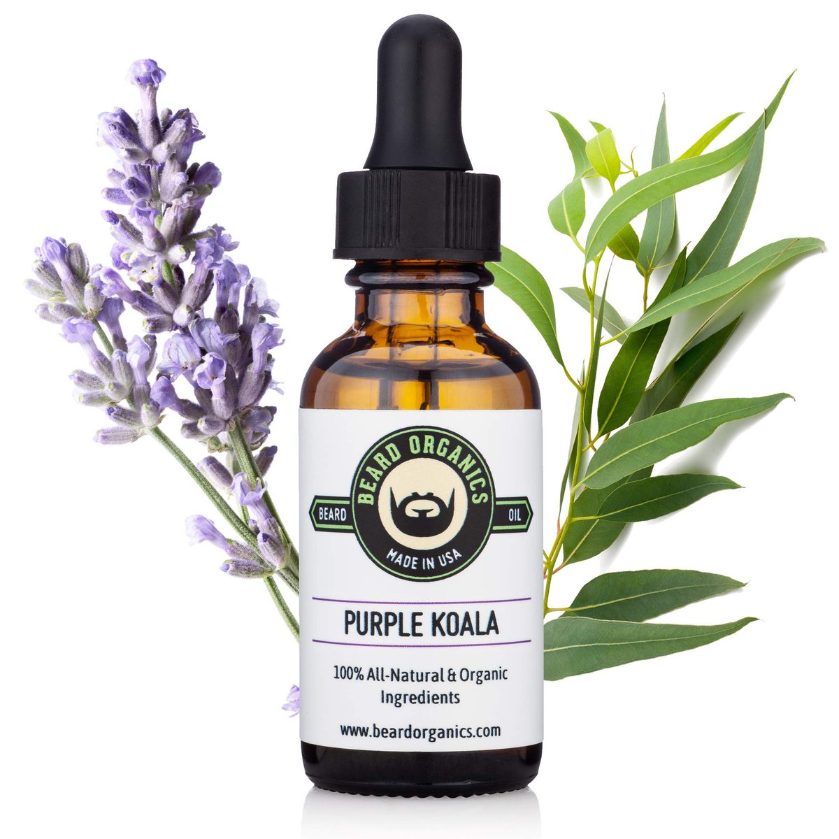 Beard Organics Purple Koala Beard Oil - Eucalyptus & Lavender, 1 fl oz - görsel 1