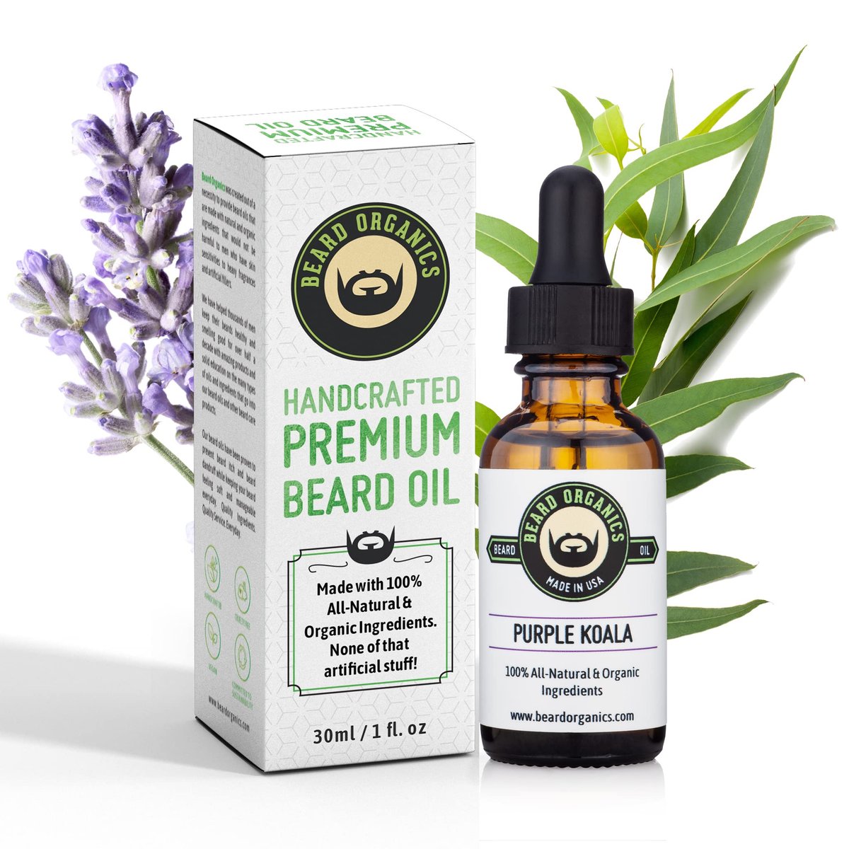 Beard Organics Purple Koala Beard Oil - Eucalyptus & Lavender, 1 fl oz - görsel 5