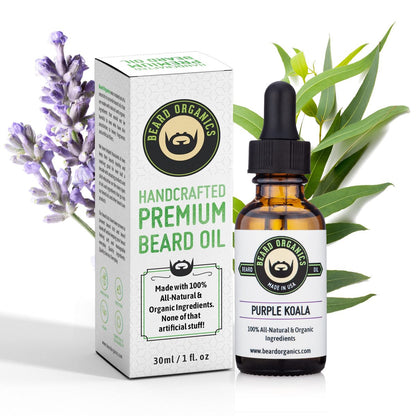 Beard Organics Purple Koala Beard Oil - Eucalyptus & Lavender, 1 fl oz