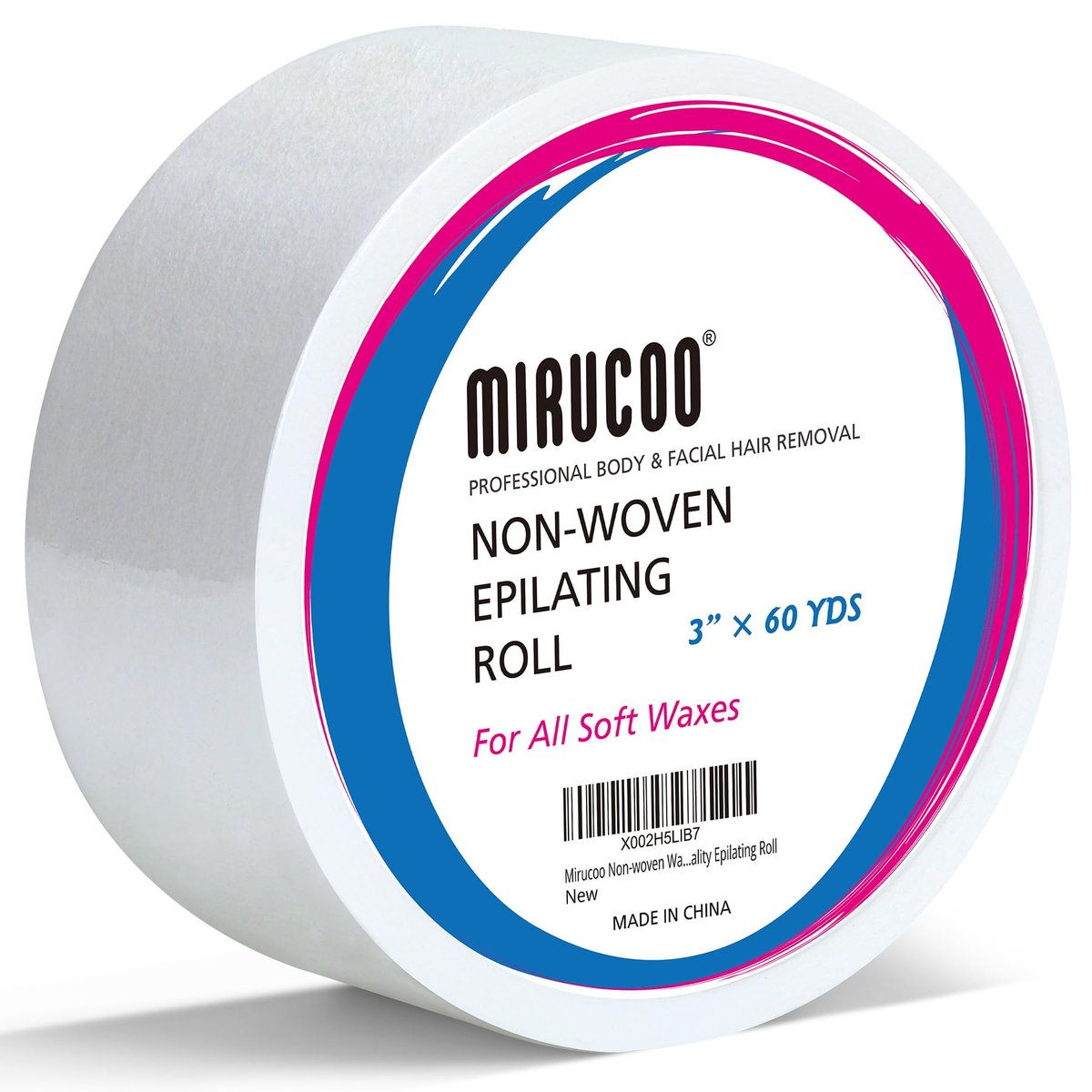 MIRUCOO Non-Woven Wax Strip Roll – 3 Inches x 60 Yards Professional Body & Facial Hair Removal - görsel 1