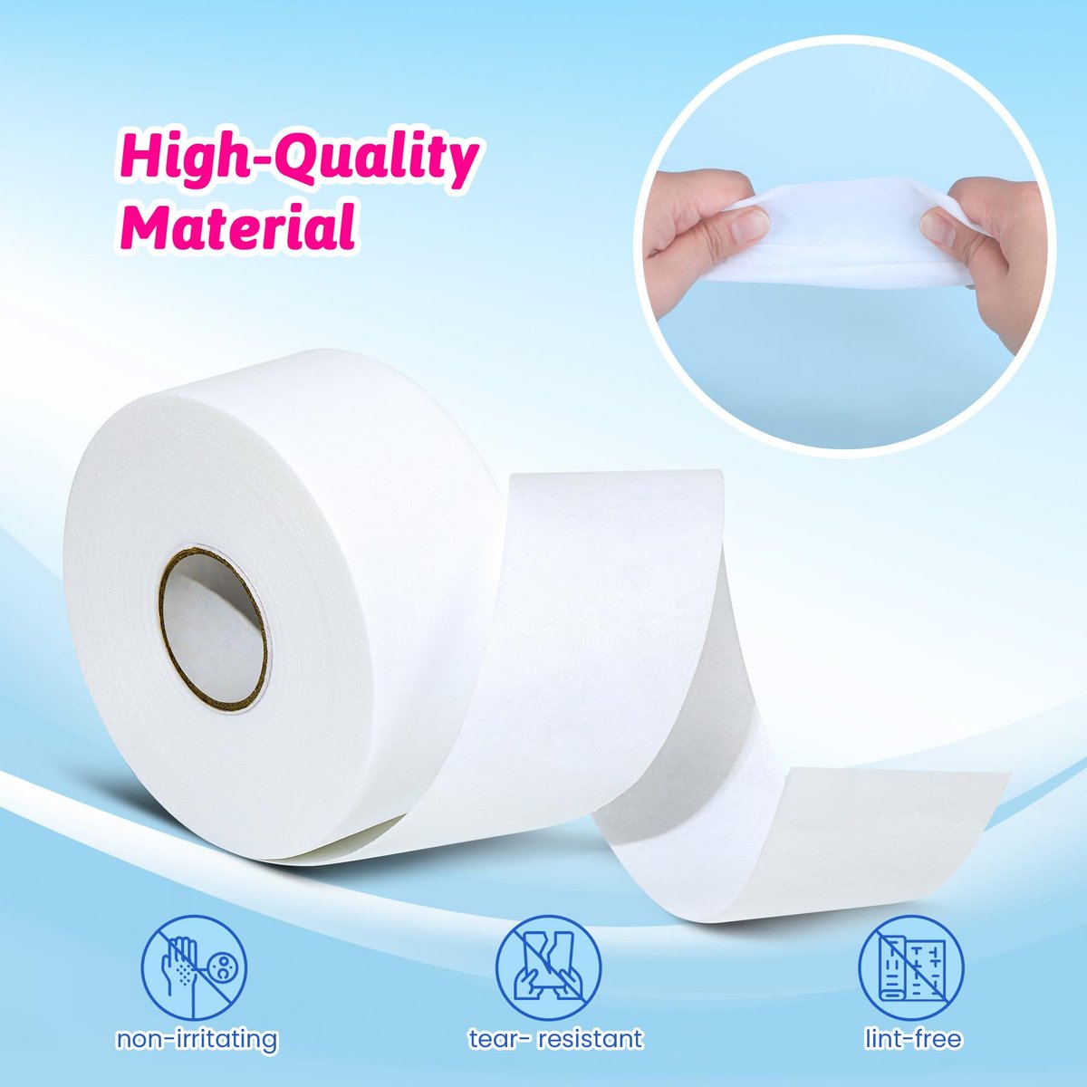 MIRUCOO Non-Woven Wax Strip Roll – 3 Inches x 60 Yards Professional Body & Facial Hair Removal - görsel 3