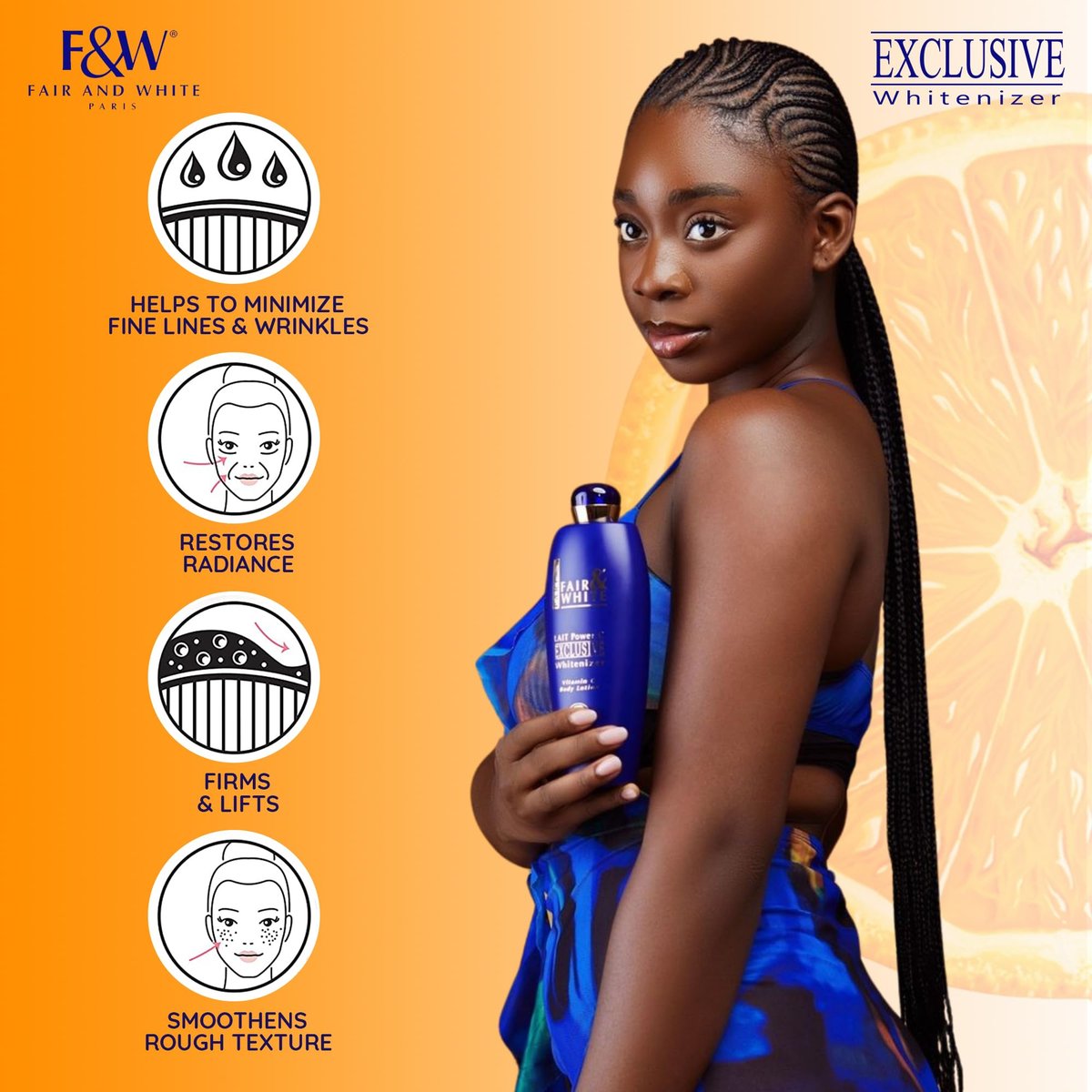 FAIR & WHITE Exclusive Body Lotion with Pure Vitamin C - 500ml / 17fl.oz Avelisse