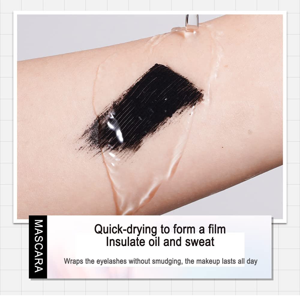 NaSeny 2in1 Vibely Mascara Waterproof Black - Volume & Length, Thickening & Lengthening, 5X Longer, Smudge-Proof, Non Clumping - görsel 5