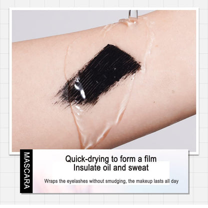 NaSeny 2in1 Vibely Mascara Waterproof Black - Volume & Length, Thickening & Lengthening, 5X Longer, Smudge-Proof, Non Clumping