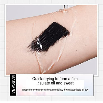 NaSeny 2in1 Vibely Mascara Waterproof Black - Volume & Length, Thickening & Lengthening, 5X Longer, Smudge-Proof, Non Clumping