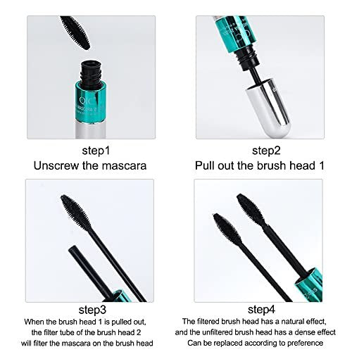 NaSeny 2in1 Vibely Mascara Waterproof Black - Volume & Length, Thickening & Lengthening, 5X Longer, Smudge-Proof, Non Clumping - görsel 10