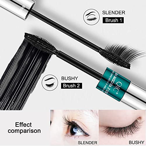NaSeny 2in1 Vibely Mascara Waterproof Black - Volume & Length, Thickening & Lengthening, 5X Longer, Smudge-Proof, Non Clumping - görsel 4