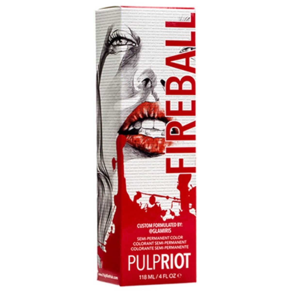 Pulp Riot Semi-Permanent Hair Color - Fireball (4 oz) | Vibrant Red-Orange Shade Avelisse