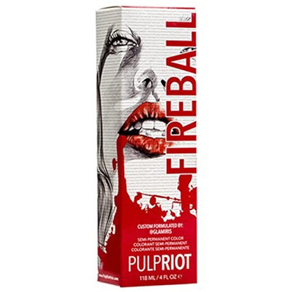 Pulp Riot Semi-Permanent Hair Color - Fireball (4 oz) | Vibrant Red-Orange Shade Avelisse