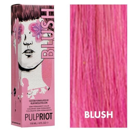 Pulp Riot Semi-Permanent Haircolor Blush 4 oz - Vibrant Pink Hair Dye Avelisse