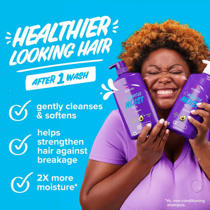 Aussie Miracle Moist Shampoo and Conditioner Set with 3 Minute Miracle Deep Conditioner, Avocado & Jojoba Oil, Paraben-Free, Moisturizes & Detangles, All Hair Types, Citrus Floral Scent, 3 Pack 68.4 Fl Oz Avelisse