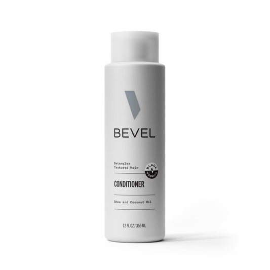 Bevel Hair Conditioner for Men with Coconut Oil and Shea Butter - Sulfate Free Moisturizing Conditioner for Textured Hair, 12 oz