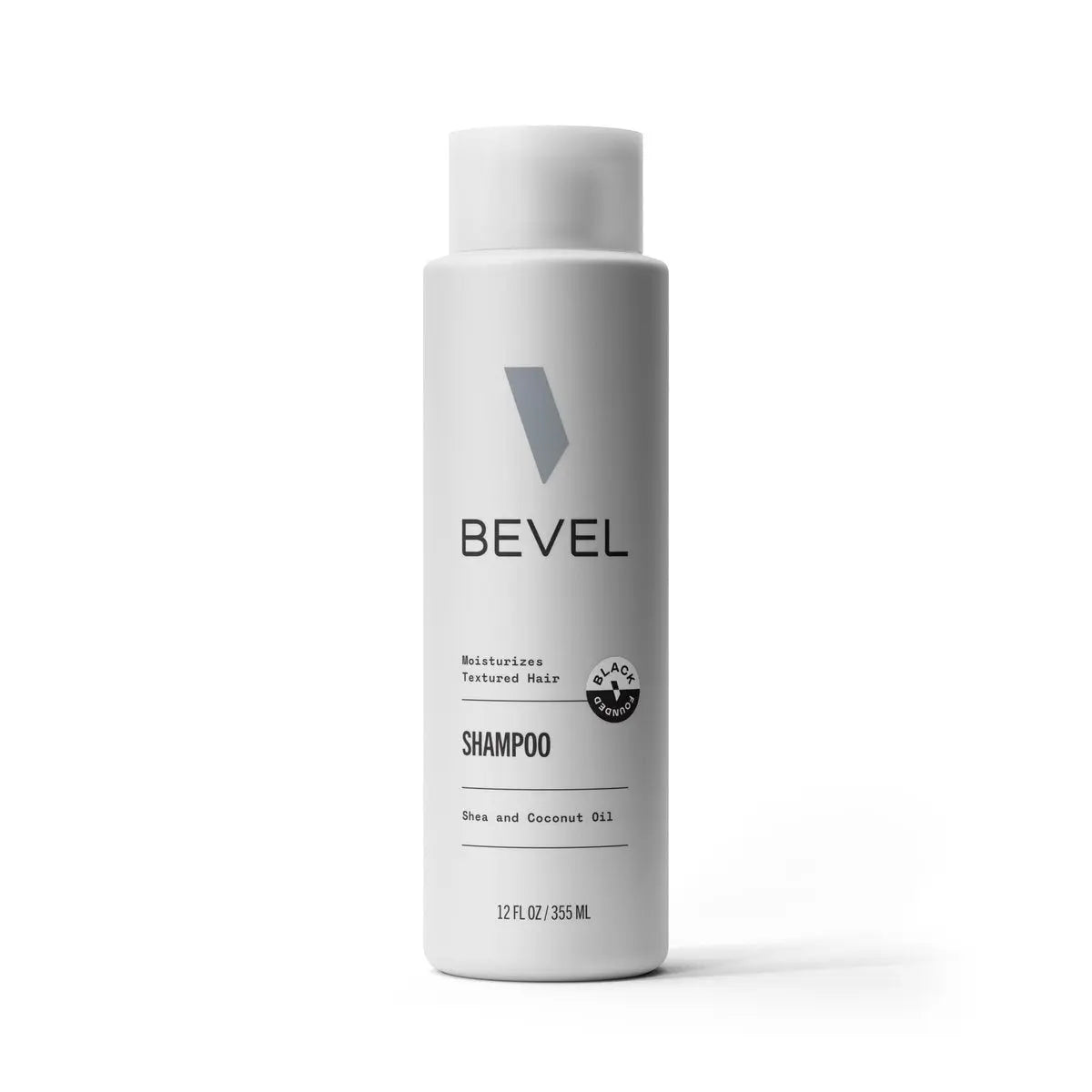 Bevel Shampoo for Men - Sulfate Free Shampoo for Textured Hair with Coconut Oil and Shea Butter, Detangles Coarse, Curly Hair, 12 Oz Avelisse