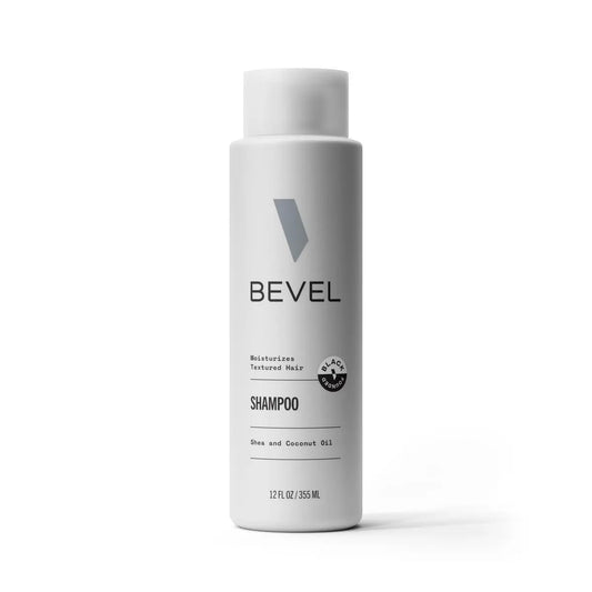 Bevel Shampoo for Men - Sulfate Free Shampoo for Textured Hair with Coconut Oil and Shea Butter, Detangles Coarse, Curly Hair, 12 Oz Avelisse