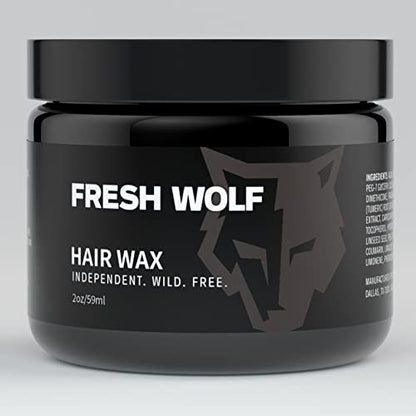 Fresh Wolf Hair Styling Wax For Men - Professional Medium Hold, Natural & Classic Styles, 2 oz
