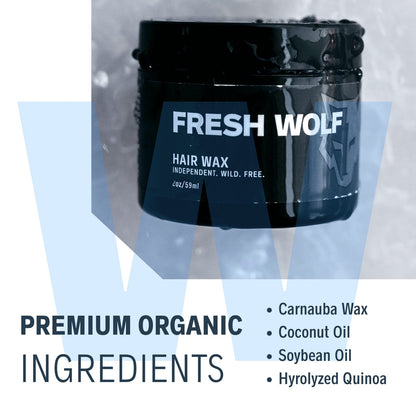 Fresh Wolf Hair Styling Wax For Men - Professional Medium Hold, Natural & Classic Styles, 2 oz
