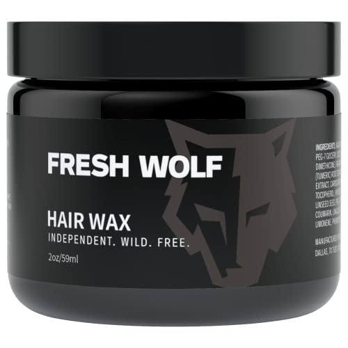 Fresh Wolf Hair Styling Wax For Men - Professional Medium Hold, Natural & Classic Styles, 2 oz - görsel 2