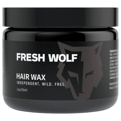Fresh Wolf Hair Styling Wax For Men - Professional Medium Hold, Natural & Classic Styles, 2 oz
