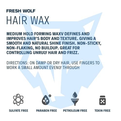 Fresh Wolf Hair Styling Wax For Men - Professional Medium Hold, Natural & Classic Styles, 2 oz - görsel 11