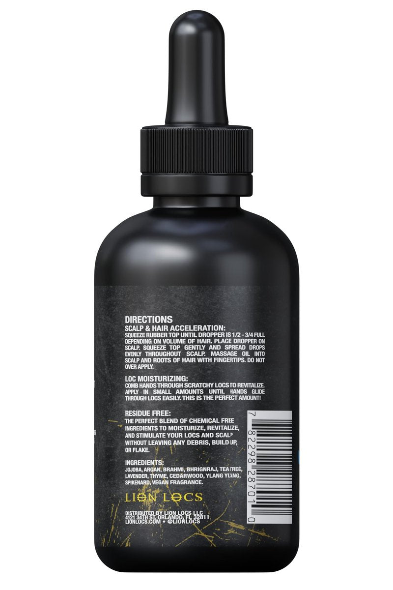 Lion Locs Growth & Scalp Oil for Locs, Braids & Natural Hair – Promotes Healthy Growth, Hydration & Scalp Comfort – Lightweight, Vegan (4oz) Avelisse