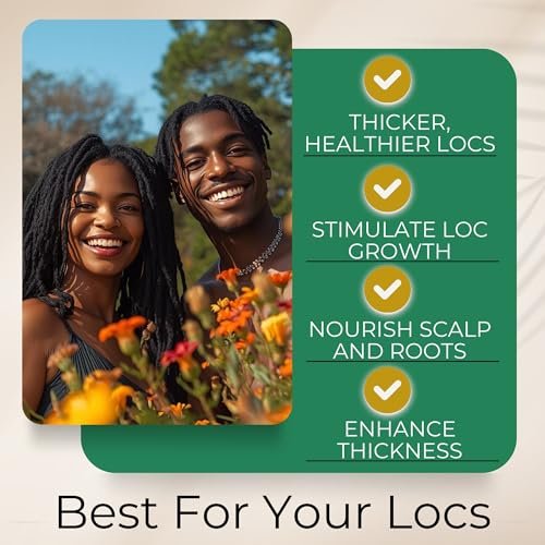 Lion Locs Growth & Scalp Oil for Locs, Braids & Natural Hair – Promotes Healthy Growth, Hydration & Scalp Comfort – Lightweight, Vegan (4oz) Avelisse
