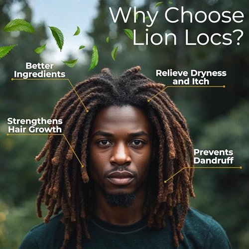 Lion Locs Growth & Scalp Oil for Locs, Braids & Natural Hair – Promotes Healthy Growth, Hydration & Scalp Comfort – Lightweight, Vegan (4oz) Avelisse