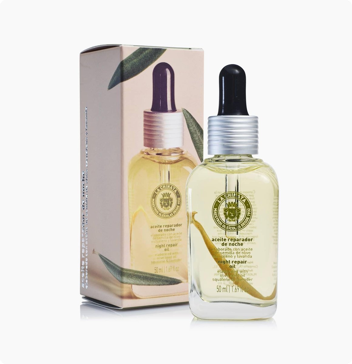 La Chinata Night Repairs Oil - Olive Oil Face Oil for Dry Skin, Organic Anti-Aging Facial Oil - görsel 3
