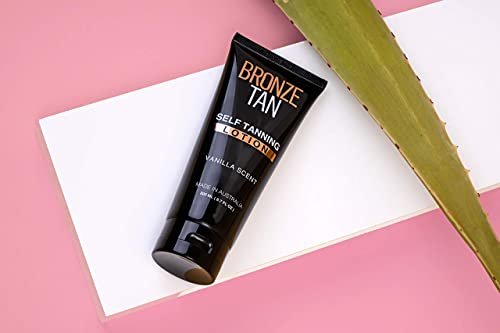 Bronze Tan Self Tanning Lotion - Vanilla Scented Sunless Tanner for Face & Body - Hydrating, Streak-Free Natural Glow (6.76 fl oz) Avelisse