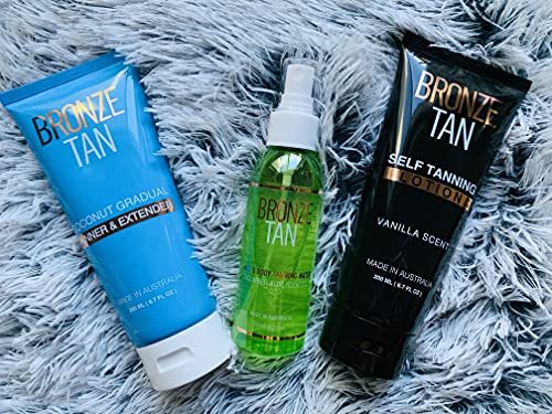 Bronze Tan Self Tanning Lotion - Vanilla Scented Sunless Tanner for Face & Body - Hydrating, Streak-Free Natural Glow (6.76 fl oz) Avelisse